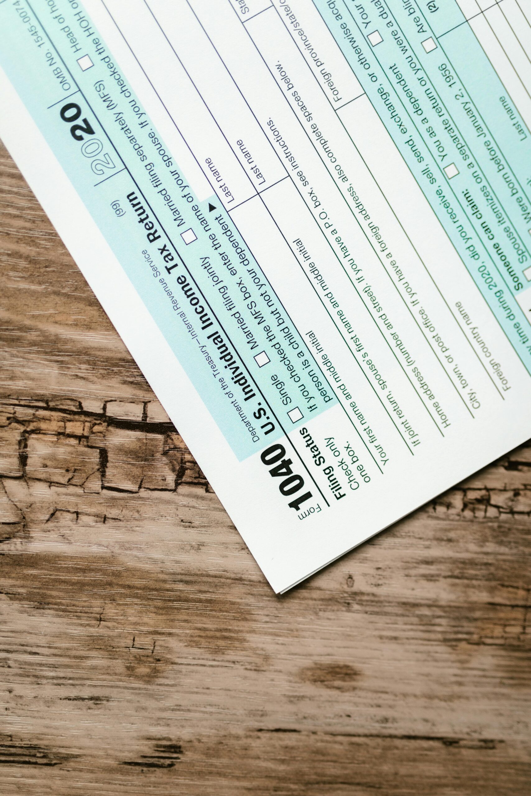 US individual tax document