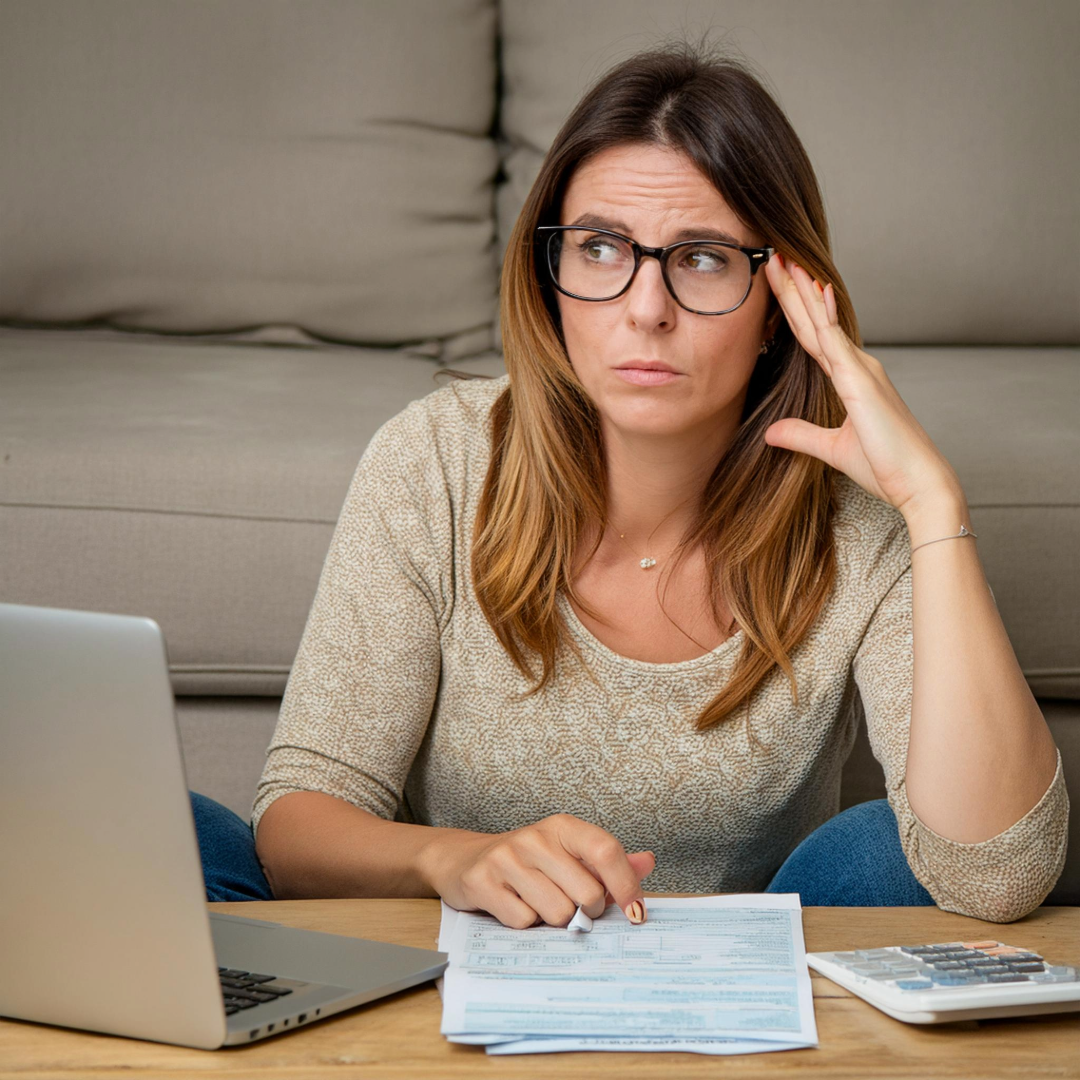 Woman doing tax filing looking clueless for article Can you tell me differences between US and German tax law?